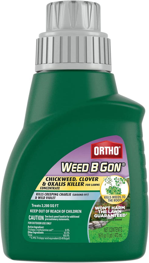 Ortho Weed B Gon Chickweed, Clover & Oxalis Killer for Lawns Concentrate, 16 oz.