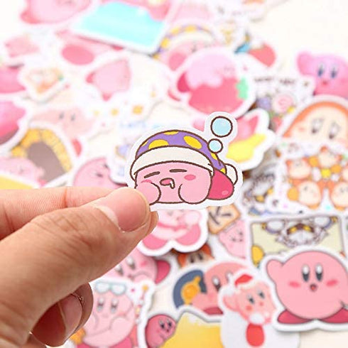 40Pcs/Pack Lovely Cartoon Kirby Star Stickers for Suitcase Skateboard Laptop Luggage Fridge Phone Car DIY Decal Sticker Toys