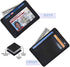 Leather Wallet for men with Credit card holder RFID blocking for men and women (Charcoal)