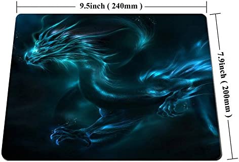 Smooffly Mouse pad Unique Design Mouse Pad Cool Blue Dragon Design Gaming Mousepad