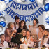 Yocharm Happy Birthday Banner Bunting Royal Blue Party Balloons Confetti Latex Balloon Party Banners for Boys Women Men Birthday Banner Decorations