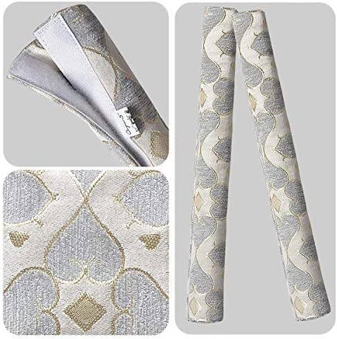 OUGAR8 Refrigerator Door Handle Covers Handmade Decor Protector for Ovens, Dishwashers.Keep Your Kitchen Appliance Clean from Smudges, Food Stains (6" L3.5 W, Quatrefoil)