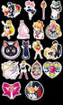 Sailor Moon Pretty Guardian Waterproof Stickers/Decals (50 pcs) of Japanese Anime Cartoon for Laptop Skateboard Snowboard Water Bottle Phone Car(Sailor Moon)