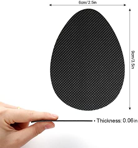 GADEBAO 12PCS Non-Slip Shoe Pads for Bottom of Shoes, Premium Rubber Self Adhesive Anti-Slip Shoe Grips Stickers, High Heels Non-Skid Sole Protector