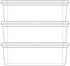 Amuse- Stackable and Unbreakable Alaska Commercial Grade Food Container set with Lid- Made in Europe (Set of 3-67 oz. each)