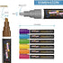Metallic Liquid Chalk Markers - Dry Erase Marker Pens - Chalk Markers for Chalkboards, Signs, Windows, Blackboard, Glass - Reversible Tip (8 Pack) - 24 Chalkboard Labels Included (Metallic, 6mm)