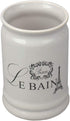 Home Basics, White Le Bain Paris Eiffel Tower 4 Piece Designer Ceramic Bath Accessory Set | Toothbrush Holder, Dispenser, Soap Dish, 1 Tumbler