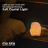 Mockins 6-8" Tall 5-7 lbs Natural Hand Carved Himalayan Salt Lamp with Dimmer Cord & Beautiful Wood Base - Includes Extra Light Bulb | Authentic from The Himalayan Mountains in Pakistan