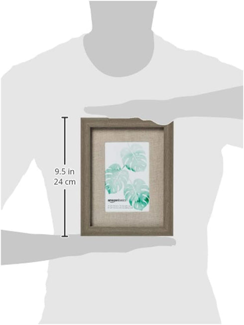 Amazon Basics Gallery Wall Frame - 6" x 8" Frame For 4" x 6" Photo Display, Barnwood (3-Pack)
