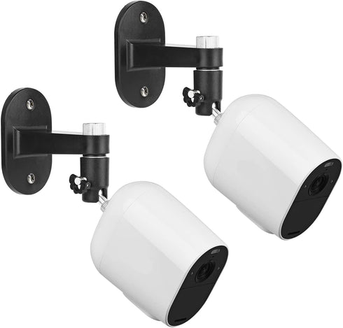 2Pack Security Wall Mount for Arlo Pro, Arlo Pro 2, Arlo Ultra, Arlo Pro 3, Arlo Go, Arlo Essential Spotlight Camera, Adjustable Indoor/Outdoor Mounting Bracket for Your Surveillance Camera (Black)