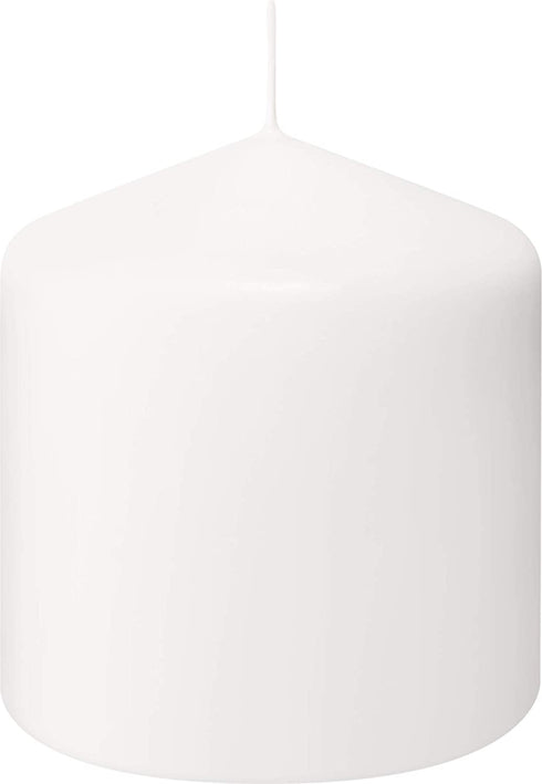 Bolsius White Pillar Candles 3x3" Unscented Candle Set of 6 Dripless, Smokeless, and Clean Burning Household Dinner Candles Perfect for Weddings, Parties, Dinners Decorative Candles
