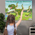 FEPITO Pin The Tail on The Dinosaur Game with 24 Pcs Tails for Dinosaur Birthday Party Supplies, Boys Dinosaur Party Game