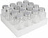 6 oz Empty Glass Spice Jars,Set of 16,Square Glass Seasoning Jars & Salts Containers with Metal Caps and Shaker Lids for Home & Kitchen. Include 1 Pen,1 Funnels and 40 Labels.
