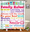 Raymall Family Rules Shower Curtain Child Educational Word Cloud 72x72 Inch Polyester Fabric with Hooks for Boys Kids Bathroom Decor