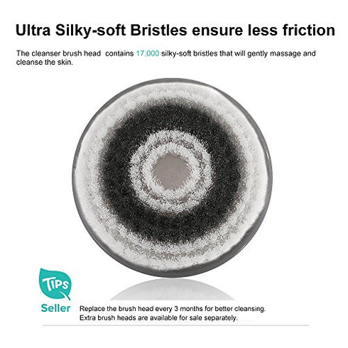 TOUCHBeauty Facial Brush for Men Skin Scrubber with Advanced 6 Degree Oscillating Vibration Cleansing Technology, Waterproof Men's Facial Exfoliator Massager Black TB-1487