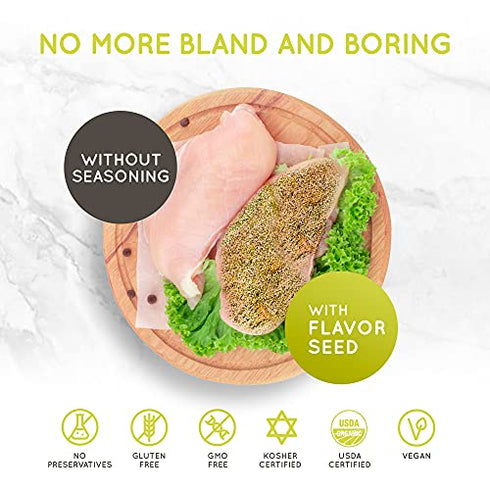 FLAVOR SEED - Anything With Wings Organic Poultry Seasoning (Jar) - Great for Chicken, Turkey, Pheasant, Eggs, Kosher, Organic Paleo, Keto, Whole 30 Diet, Best Ever Seasoning Salt