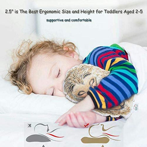 Aisawate Toddler Pillow with Pillowcase - Soft Organic Cotton Bed Pillows for Sleeping - 13X18 Small Kids Pillow for Travel, Crib, Bed Set- White Pillows - Machine and Hypoallergenic