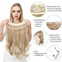 SARLA Dirty Blonde Hair Extensions Invisible Wire Highlight Wavy Curly Long Synthetic Hairpieces for Women 18 Inch 4.2 Oz Adjustable Headband Heat Friendly Fiber No Clip