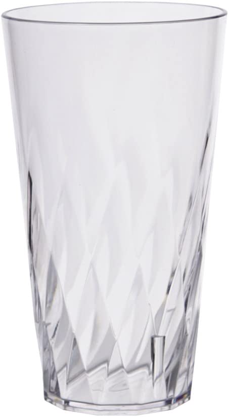 Palmetto 20-ounce Clear Plastic Tumblers | set of 16