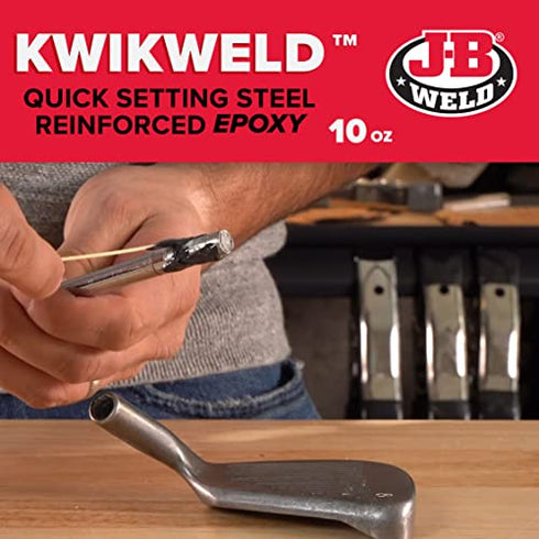 J-B Weld 8271 KwikWeld Professional Size Steel Reinforced Epoxy Twin Pack - 10 oz.