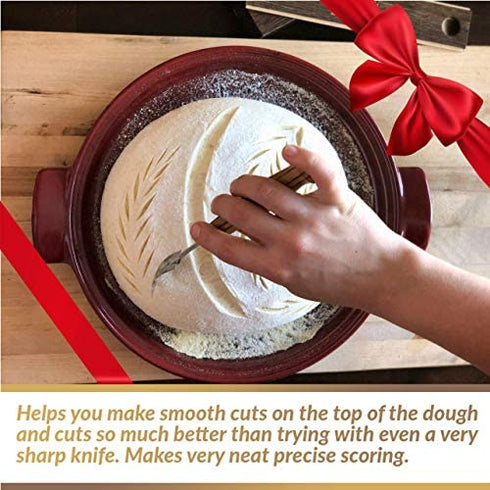 Bread Bakers Lame Slashing Tool -Dough Making Slasher Tools Baking Sourdough Bread Starter Jar Scoring Knife Razor Cutter Slashing Tool Accessories for Cutting Bread Bosses Supplies -Great As A Gift