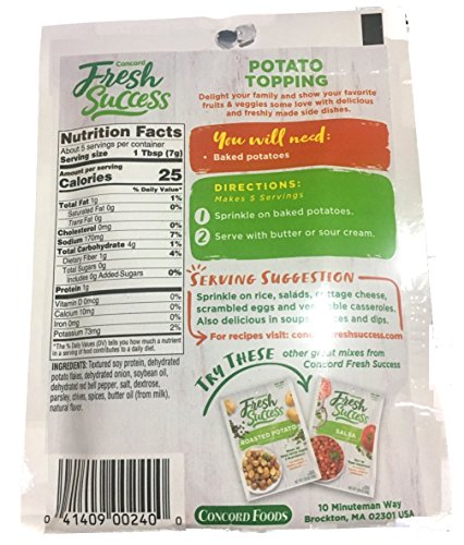 Concord Foods, Potato Topping, Original, 1.1oz Packet (Pack of 6)