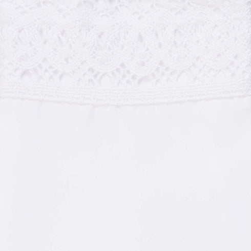 Amrapur Overseas | 4-Piece 100% Microfiber Crochet Lace Bed Sheet Set (White, Queen)