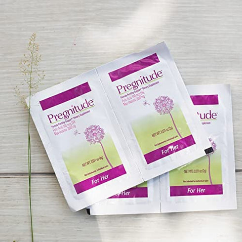 Pregnitude Reproductive Dietary Supplement - 60 Fertility Support Packets - Can Promote Regular Ovulation, Regular Menstrual Cycles, and Increase Quality of Eggs