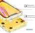GUAGUA iPhone XR Case Sunflower Clear Floral Flowers for Girls Women 3 in 1 Hybrid Hard Plastic Soft Rubber Cover Shockproof Protective Phone Cases for iPhone XR 6.1-inch Transparent Yellow