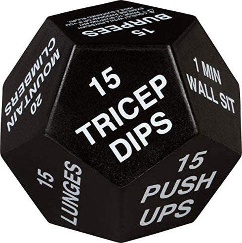 Exercise Dice for Home Fitness, Gym Workouts, WOD, Bodyweight HIIT, and Sports Training - 3 Inches in Diameter