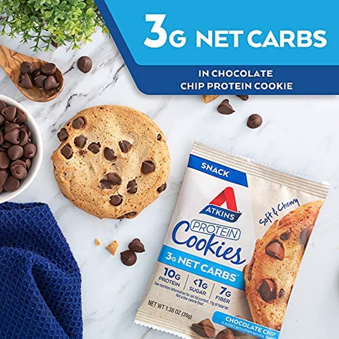 Atkins Protein Cookie Chocolate Chip, 4 Count