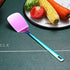 HOMQUEN Rainbow Spatulas, Stainless Steel Solid Turner Titanium Rainbow Plating, Metal Spatulas Turner for Cooking, Rainbow Kitchen Spatulas Barbecue Spatulas, Dishwasher Safe