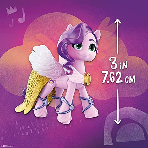 My Little Pony: A New Generation Movie Crystal Adventure Princess Pipp Petals - 3-Inch Pink Pony Toy, Surprise Accessories, Friendship Bracelet