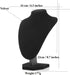 3pcs/pack 9" Black Velvet Necklace Bust Holder 1 Row Bracelet Organizer Accessories Chain Storage Display Stand Mannequin Jewelry Home Organisation for Girls Women