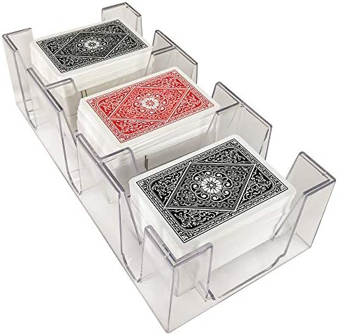 Yuanhe 9 Deck Clear Canasta Playing Card Tray