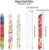 4 Pack Crystal Glass Nail File with Case, Senignol Flowers Nano Glass Nail Shine Buffers Polisher for Professional Manicure Nail Care Fingernail File for Salon &Home Natural Nail Art Use