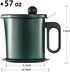 Bacon Grease Container,Oil Container Kitchen,Grease Can for Kitchen with Strainer, anti-scald handle and anti-slip coasters,Suitable for Storing Frying Oil(7 Cup Capacity, Green)
