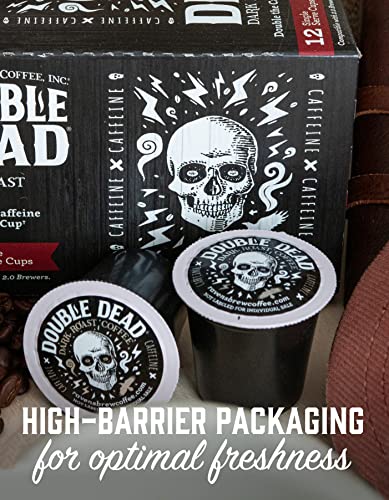 Raven’s Brew Coffee High Caffeine Dark Roast K-Cup Compatible Single Serve Pods — Double Dead 12ct