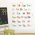 DECOWALL DS-8023 Alphabet ABC with Pictures Kids Wall Stickers Wall Decals Peel and Stick Removable Wall Stickers for Kids Nursery Bedroom Living Room (Small) Decor