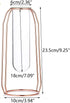 NUPTIO Vases Set of 2 Glass Vases with Metal Frame 23.5cm Height, Modern Rose Gold Frame Cylinder Clear Vase Planter Terrariums, Flower Holder Decorations for Wedding Living Room, Office, Party