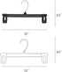 Titan Mall Pants Hangers 30 Pack 10 Inch Black Plastic Skirt Hanger with Non-Slip Big Clips and 360 Rotatable Hook, Durable and Sturdy Plastic Hanger, Elegant and Economical for Hanging Pants