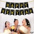 Glitter, Happy New Year Banner 2023 - 10 Feet | Gold Happy New Year Sign for Happy New Year Decorations 2023 | NYE Decorations 2023 | New Years Eve Party Supplies 2023 for New Years Eve Decorations