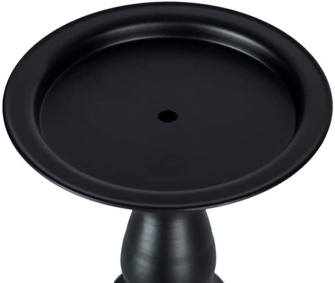 2 Pcs Black Pillar Candle Holders, Most Ideal for 3" Pillar Candles, Gifts for Wedding, Party, Home, Spa, Reiki, Votive Candle (2 x L)