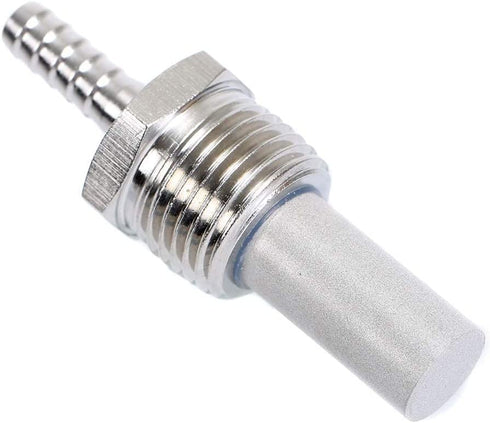 Joywayus 2pcs 0.5 Micron Home Brew Aeration Stone Inline Oxygenation Stainless Steel Diffusion Stone 1/2" NPT Carbonation Stone 1/4" Barb