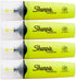 Sharpie Clear View Fluorescent Highlighters, Chisel Tip, Smear Guard Ink (Yellow, 4-Pack)