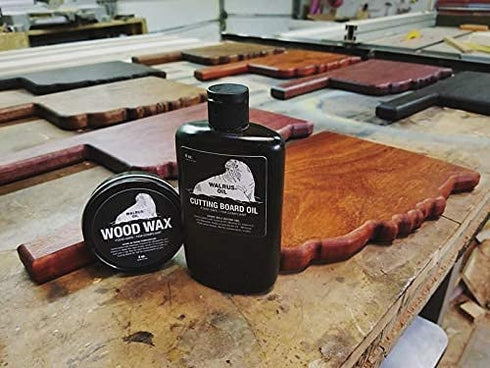 WALRUS OIL - Cutting Board Oil and Wood Wax Set. for Cutting Boards, Butcher Blocks, Wooden Spoons, and Bowls. 100% Food-Safe.