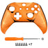 eXtremeRate Chrome Orange Edition Front Housing Shell for Xbox One Wireless Controller Model 1708, Replacement Custom Faceplate Cover for Xbox One S & Xbox One X Controller - Controller NOT Included