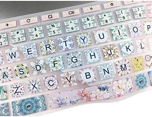 Silicon Keyboard Cover for Lenovo Chromebook C330 11.6" 2019/2018 /ChromebookFlex 11 /Chromebook N20 N21 N22 N23 100e 300e 500e 11.6"/Chromebook N42 N42-20 14 inch, Bohemian Pattern