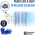 12 Pack Dryer Filter Replacement - Compatible with Better Vent Indoor Dryer Vent (60 Dryer Loads Total)