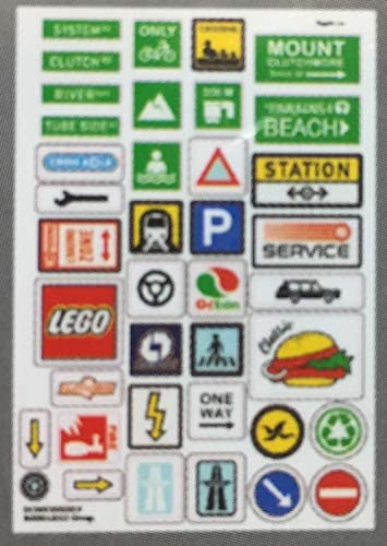 LEGO Signs and Decals Accessories (Xtra) 17 Total Pieces with 5 Decal Sheets